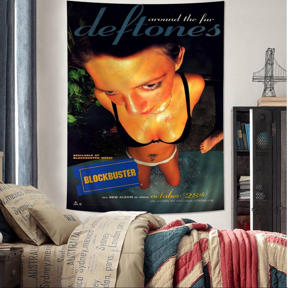

DDeftones Anime Tapestry Hanging Tarot Hippie Wall Rugs Dorm Wall Hanging Sheets 74x94cm(29x37in)