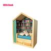 Wooden Miniature Wooden Bookroom Desktop Ornament Figurine Statue Bookroom Sensory Toys