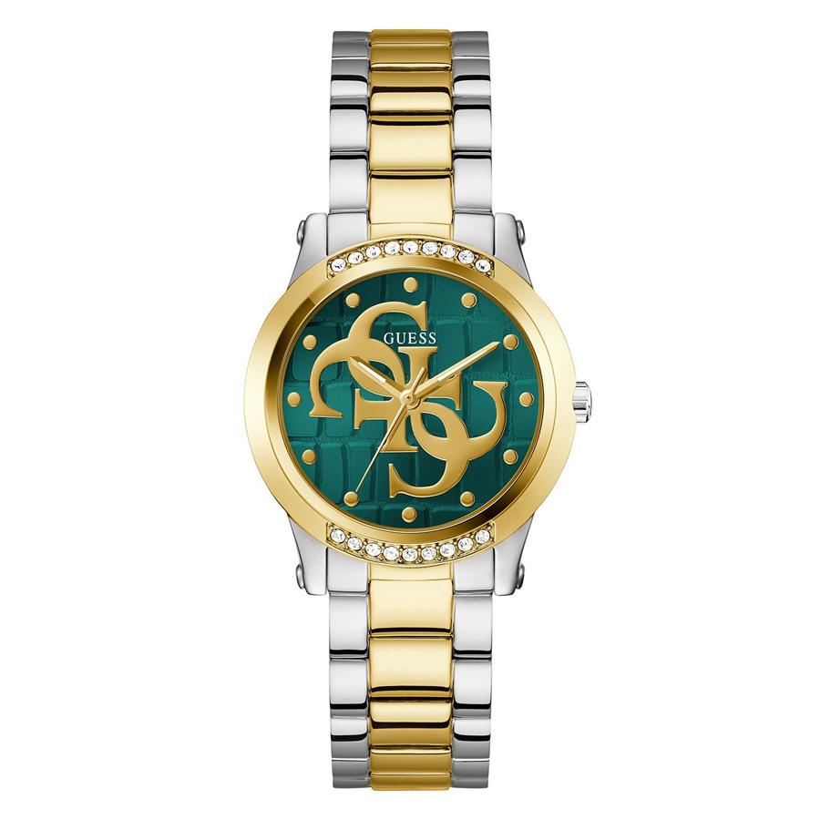 

Guess Ladies 36mm Gold Jewelry Watch - Green Dial 2-Tone Steel Strap 30m Waterproof GW0861L4