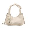 2025 New Fashion Temperament Single Shoulder Bow Messenger Bag Simple Trend Chain Pleated Bag Women's High Sense