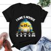 New Chicken I Have 5 Moods Printing T Shirts Unisex Fashion Short Sleeve T Shirt Summer Casual Loose Women T-Shirt