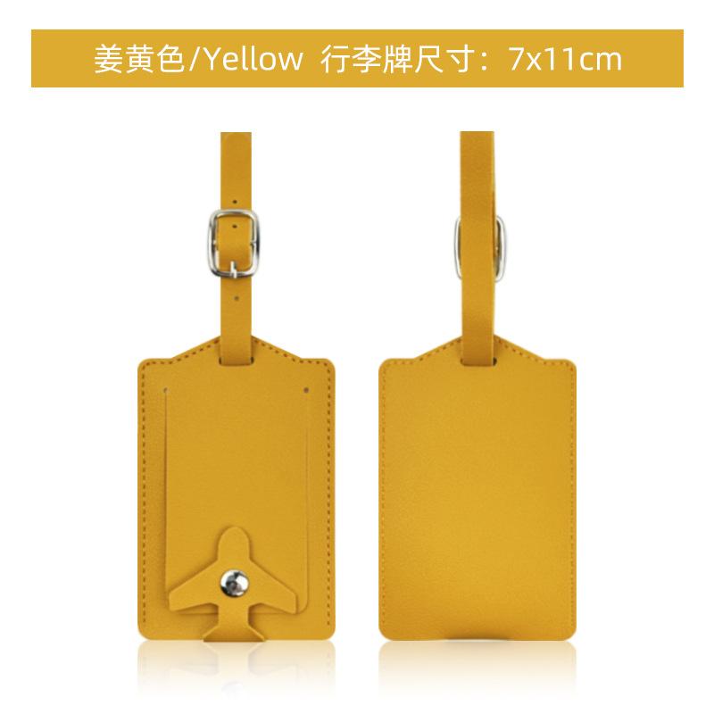 Women Men PU Leather Luggage Tag Suitcase Portable Label Baggage Boarding Bag Tag Name ID Address Holder Travel Accessorie