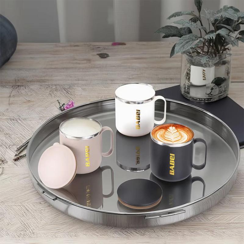 1Pc 304 Stainless Steel Thermal Mug Heat-Resistant Large Capacity Coffee Cup 400Ml Double-Layered Vacuum Flask