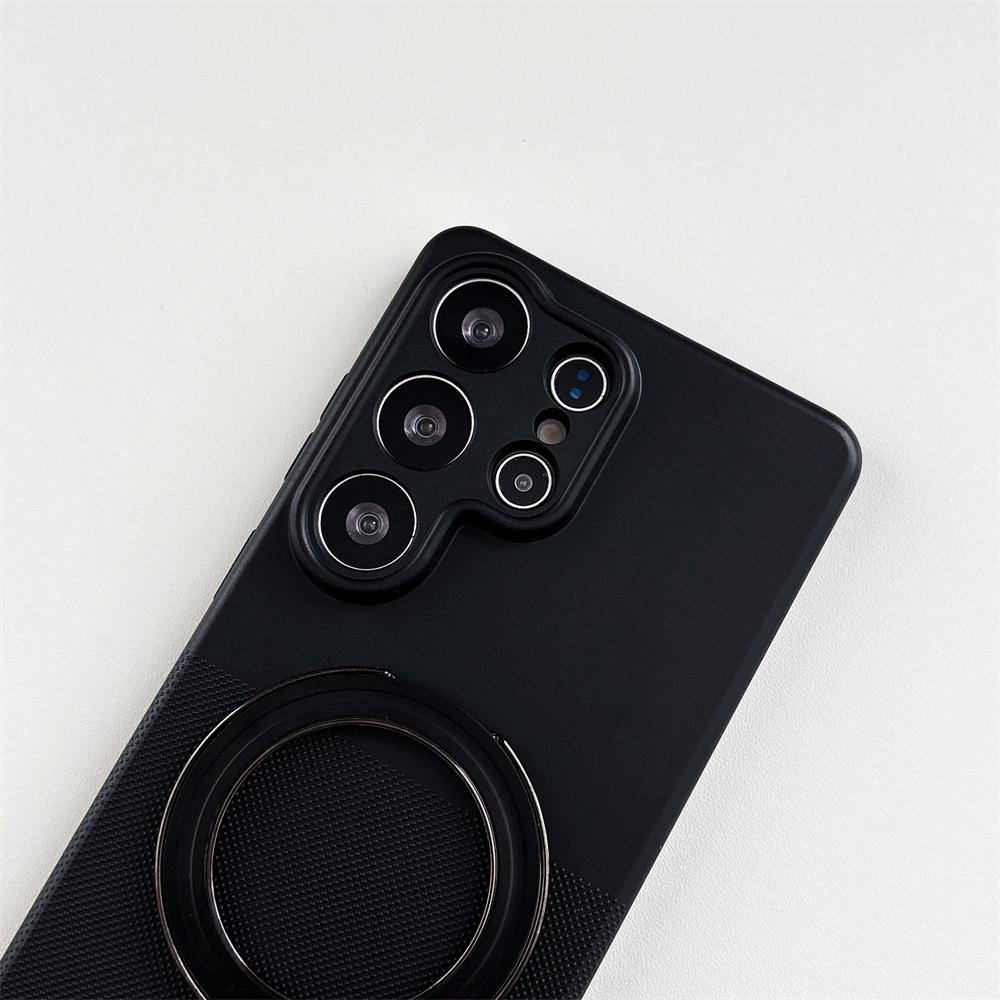 Simple Matte Dot Texture Mobile Phone Case for SamSung Galaxy S26 Ultra S25 A57 A56 Ring Stand Holder Skin Feel Protection Cover