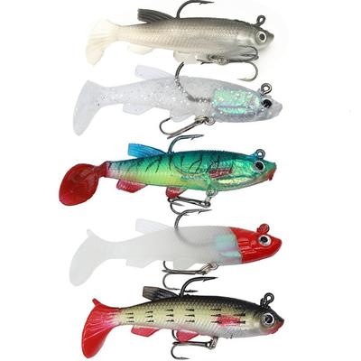 פיתיון ביוני פיתיון רך 14 גרם ללא קרסים (Weedless) בס דיג ים פיתיונות Shoal Shad 2 פיתיונות מלאים בחבילה פיתיון דיג