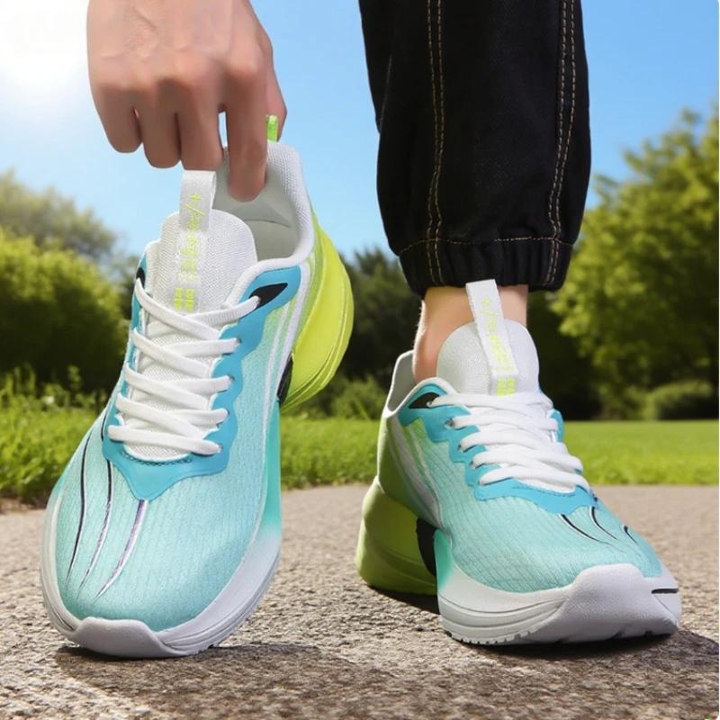 New Marathon Men Running Shoe Summer Lightweight Outdoor Non-Slip Training Shoe Breathable Fabric Men'S Tennis Training Sneakers