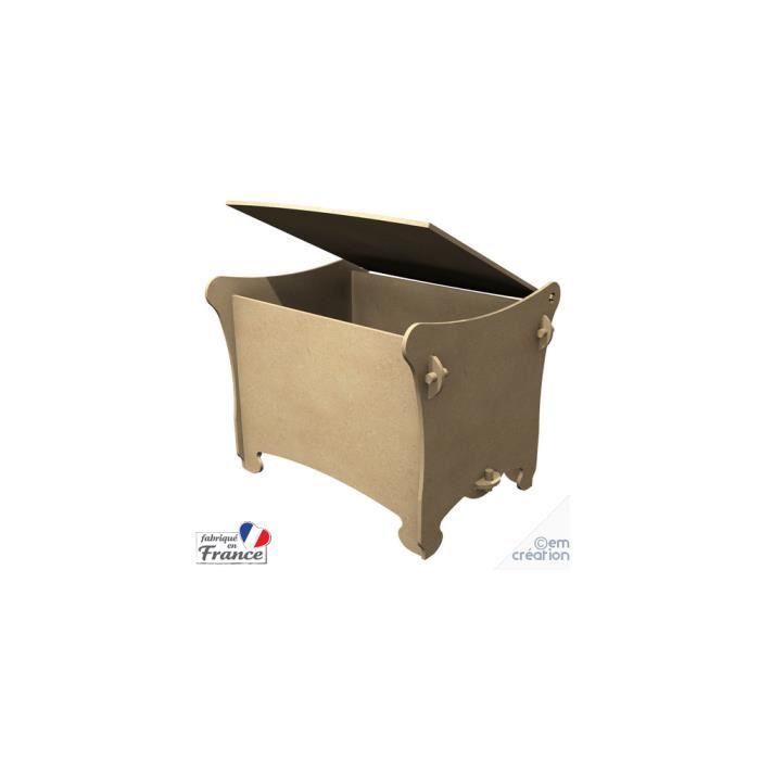 Coffre à décorer - Gomille - Marron - Mixte - Adulte - Bois à peindre