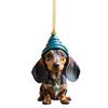 Christmas Tree Ornament Funny Dachshund Decorations for Holiday Dog Pendants