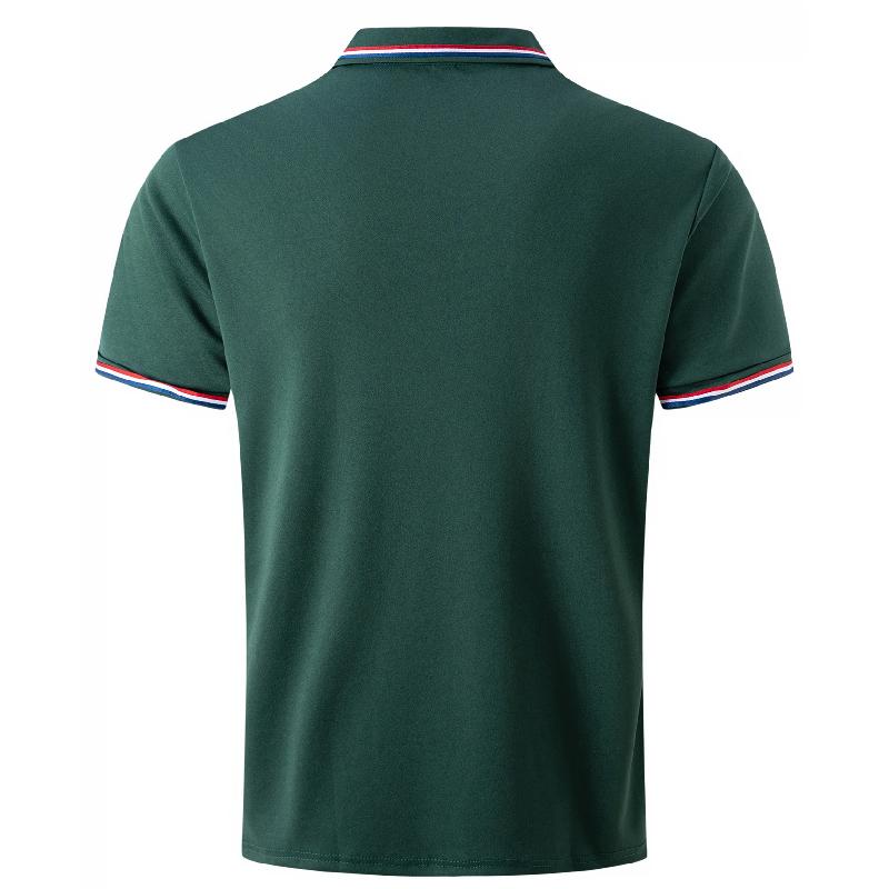 Summer 3D Digital Comfortable Men's Short Sleeve Casual Polo Shirts with Printing for Quick Drying Solid Color