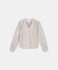 Poetseouul Frame Frill Blouse_Check Beige