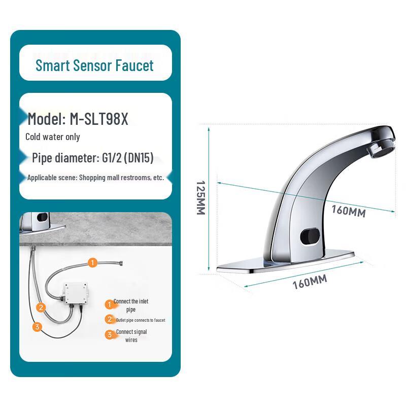 Morton Automatic Single Cold Sensor Basin Faucet