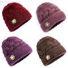 Hat Women's Winter Thickened Fleece Hat Thermal Hat Autumn Knitted Wool Hat
