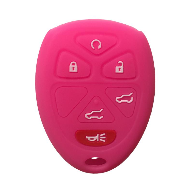 

Silicone Key Case for Chevrolet Tahoe 2007 Suburban Gmc Yukon 2010 Traverse XL Key Cover for Cadillac Escalade Car Accessories Яскраво-рожевий
