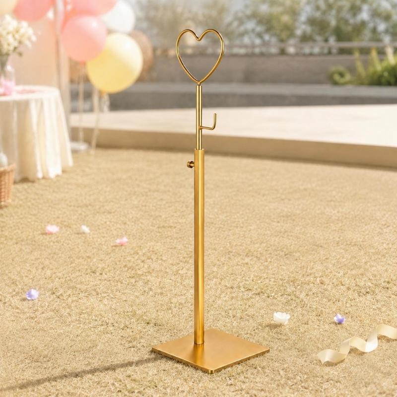 -Supporting Table Stands with Variable Placement and Side Attachment for Party Arrangements