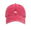 Summer Baseball Cap - Vintage Washed Polar Bear Print Korean Style Sun Hat for Students, Breathable Adjustable Trendy Snapback