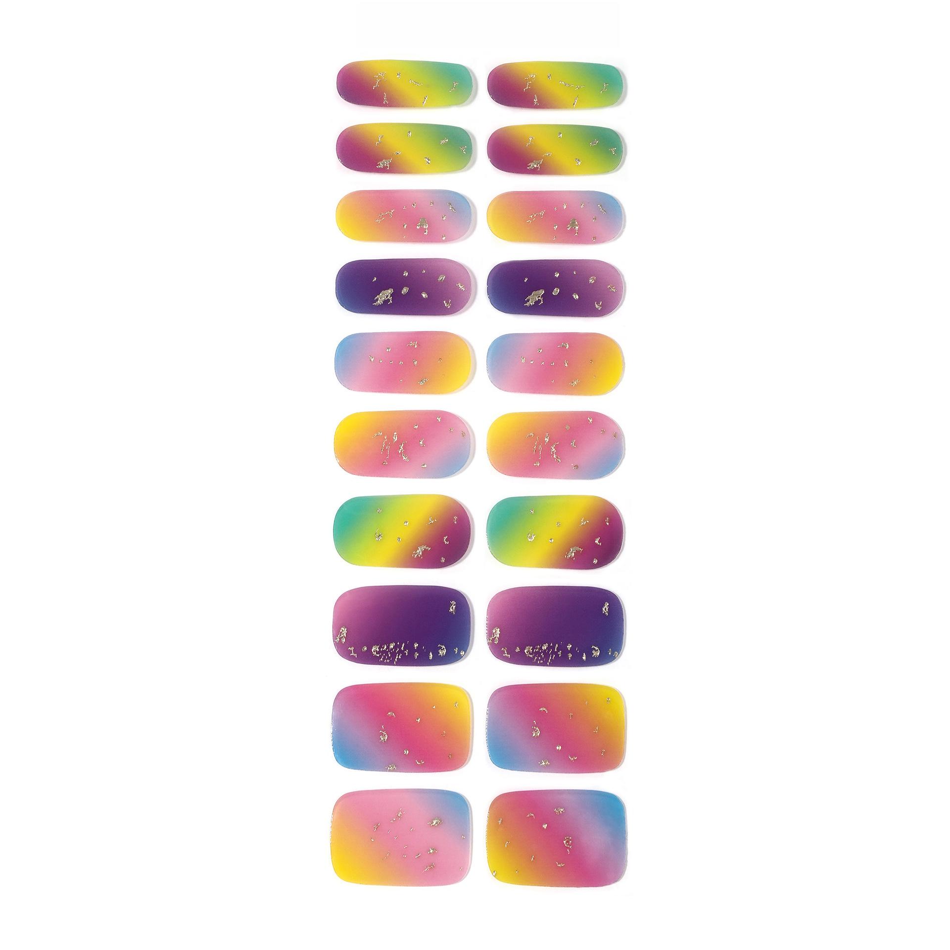 

Гелевые полузапеченные наклейки для ногтей, полные наклейки, мягкие ногти для фототерапии, полузапеченные наклейки для ногтей второго поколения 6.5*18