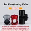 25/32/40mm PVC Gate Valve Aquarium Fine-tuning Valve Adjustable Flow Control Ball Valve For Fish Tank Filter Accessories Black
