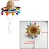 Cat Sombrero Cat Hats Bandana Scarf Rainbow Scarf Pet Straw Hat Cinco De Mayo Pet Hats Mini Sombrero Hat for Cat Puppy Small Dog