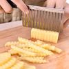 Küchenzubehör Kartoffel Wellenschliffmesser Edelstahl Küchenhelfer Gemüse Obst Schneidwerkzeug Pommes Frites Maschine Heiß