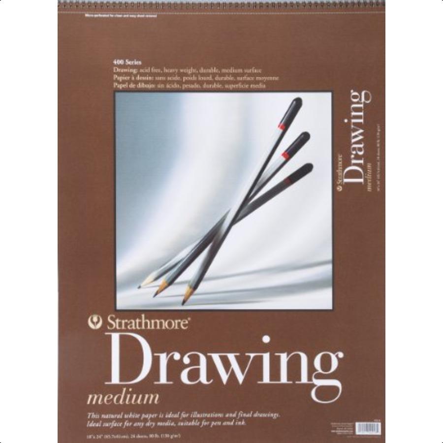 

Strathmore 4008 400 Series Drawing Pad 18x24 Ivory Cream 24 Sheets Medium United States
