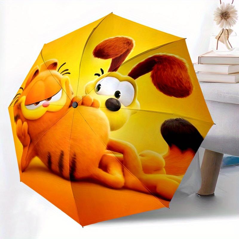 1pc Garfield Automatic Umbrella | Portable Foldable 8-Rib Manual Open, Casual Accessory, Durable Canopy yy250825056