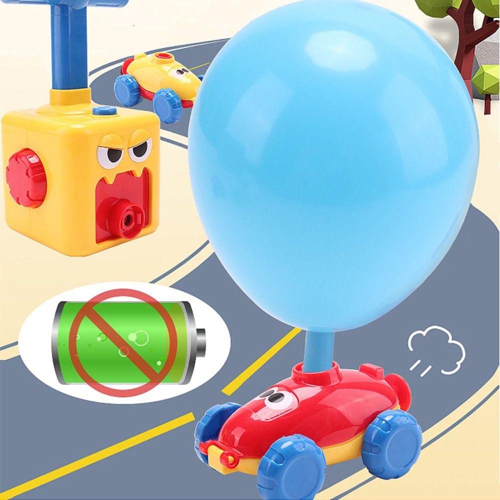 Duck Style Rocket Balloon Launch Tower Toy Blackbird Inertia Air Power Balloon Car  Toys For Kid