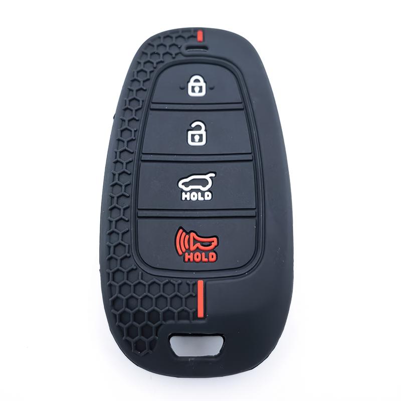New Silicone Key Fob Cover Case Protect Skin Hood For Hyundai Tucson Solaris Sonata Hybrid Nexo Nx4 Santafe Dn8