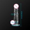 Realistic Soft Dildo for Women Beginner Transparent Penis with Strong Suction Cup Hands-Free Play for Adult Sex Masturbator