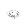 925 Sterling Silver Knotted Minimalist Ring - Cold Aesthetic, Personalized and Fashionable.