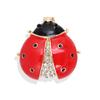 SKEDS Fashion Cute Ladybug Rhinestone Brooches For Women's Men's Clothing Insect Metal Enamel Pins Banquet Brooch Jewelry Gift