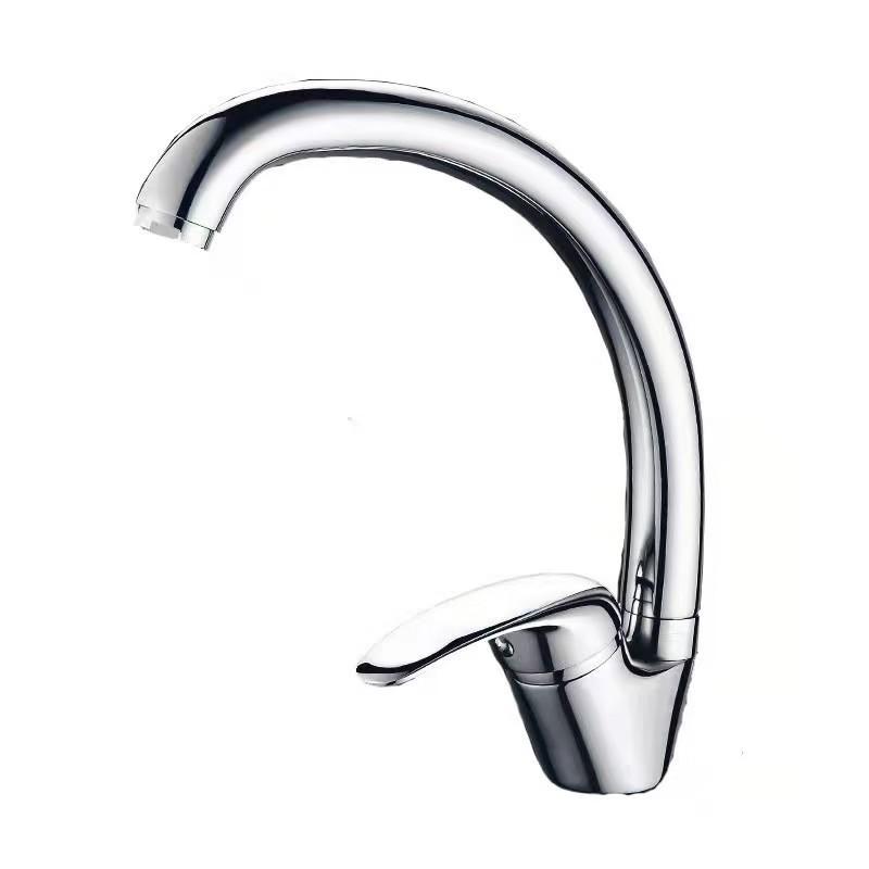 Brass Kitchen Faucet Solid Brass Water Saving Chrome Plated CE Certified EN817 for Restaurant Deck Mounted Kitchen Faucet (White,Brass) белый