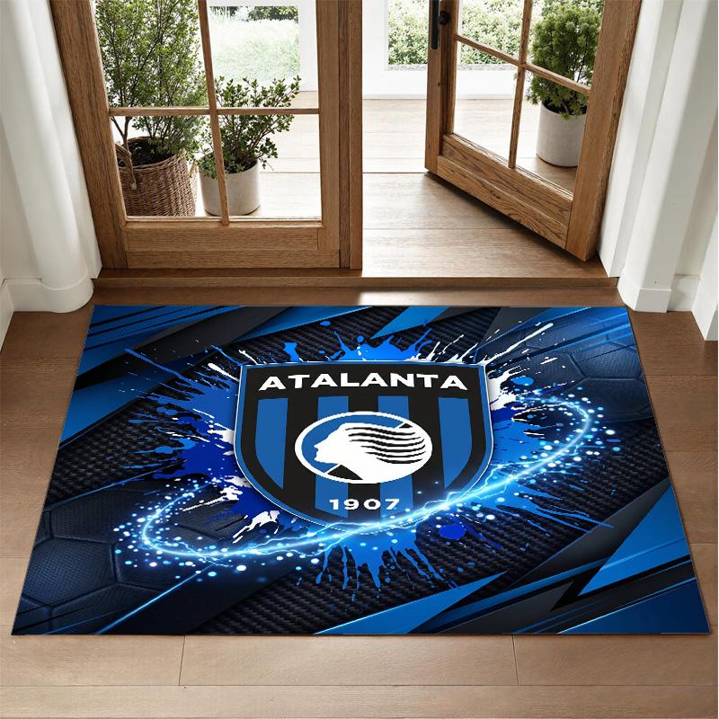 Atalanta FC Design Crystal Velvet Rug Soft Decorative Mat for Bedroom Entrance