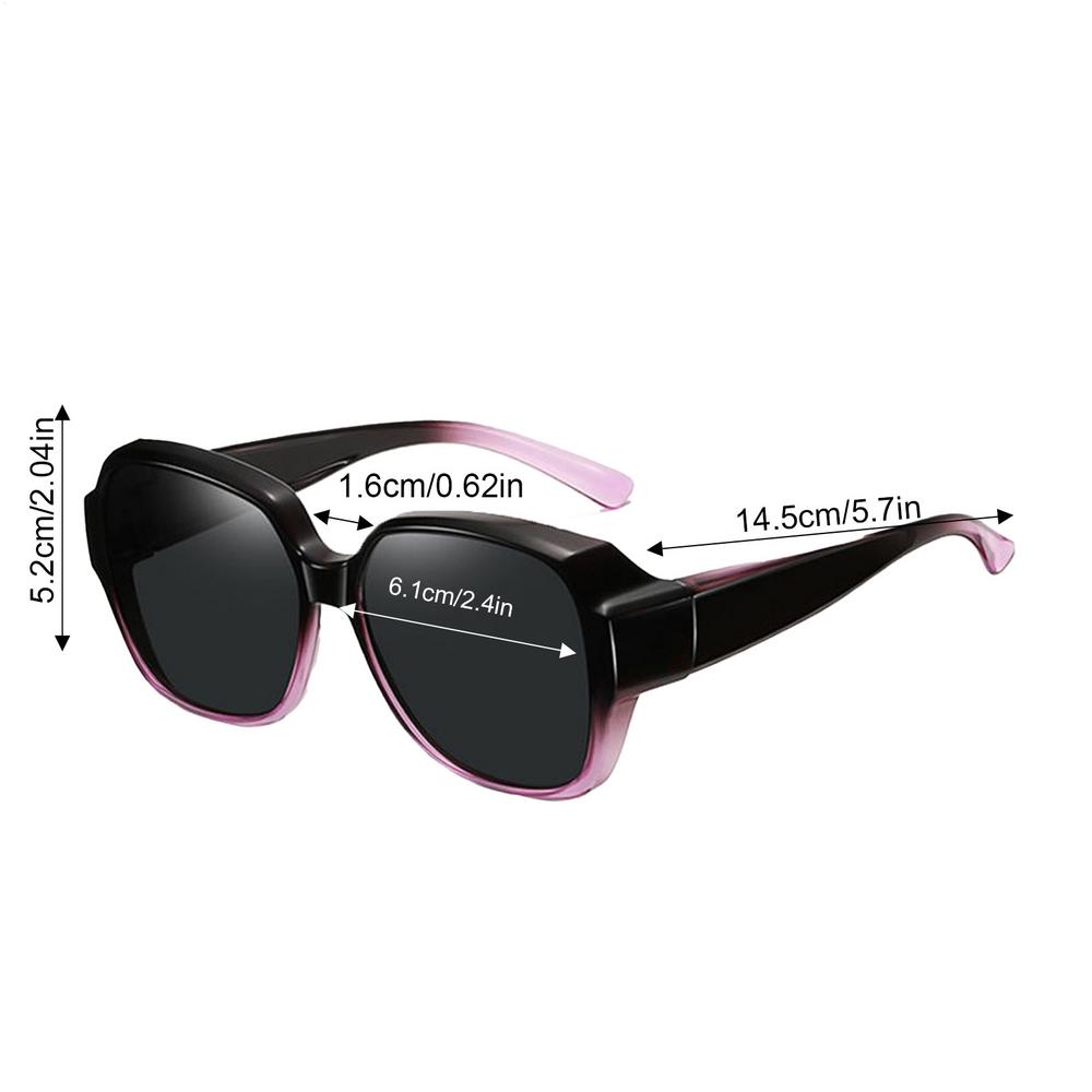 Polarized Fit Over Glasses Sunglasses Fitover Wrap Around Eyewear Anti-UV Sunglasses Unisex Eyewear Outdoor Travel Sun Glasses