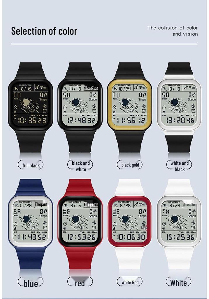 Sanda Astronaut Series Men's Sports Pedometer and Calorie Watch for Students