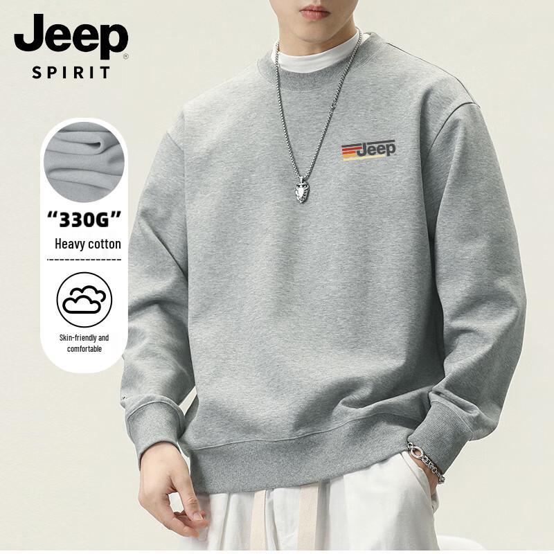 

JEEP SPIRIT Men s Round Neck Long Sleeve Sweatshirt XL