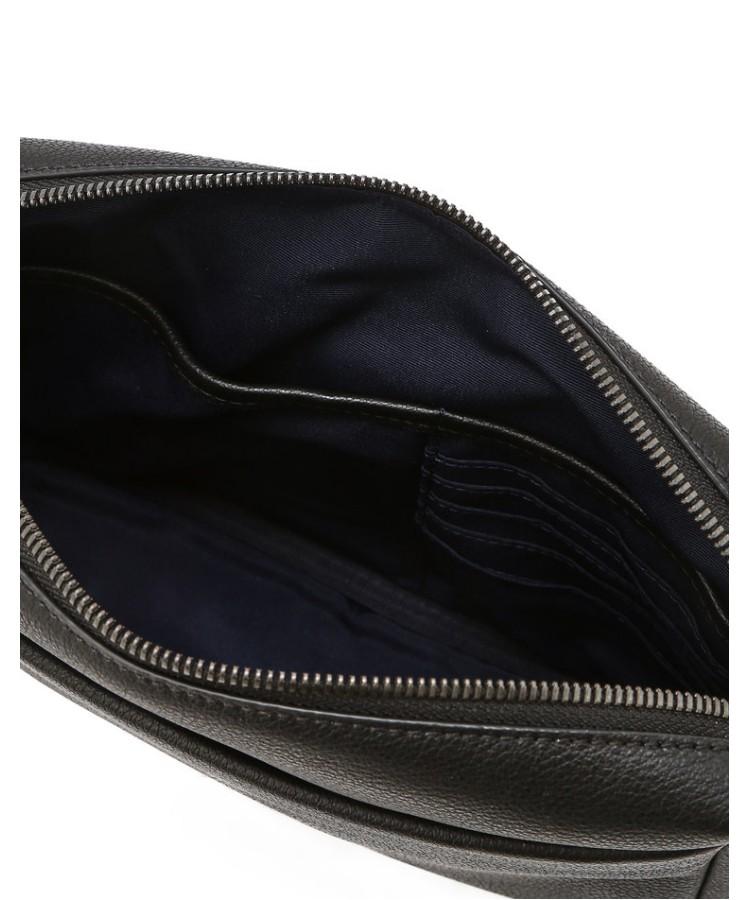 Daks Men'S Accessories Black Logo-Detailed Cowhide Crossbody Bag_Dbba6E267Bk
