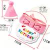 8sets Pet Birthday Party Supplies Small Hat Bib Decoration Saliva Towel Ins-Style Dog Cat Happy Birthday Felt Hat