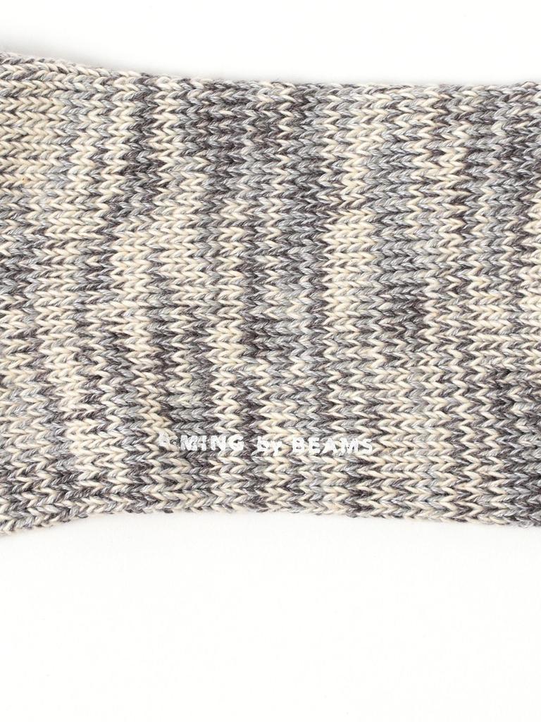 LIFE STORE by BEAMS Mix Crew Socks In Grey BMING Men's