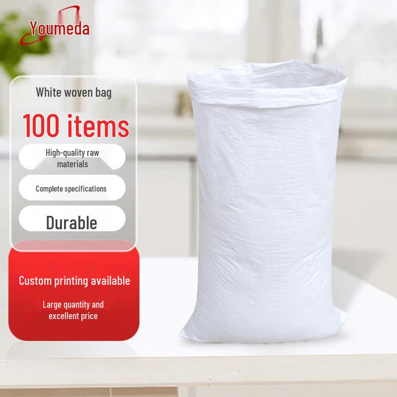 White Woven Packaging Bags (100-Pack)