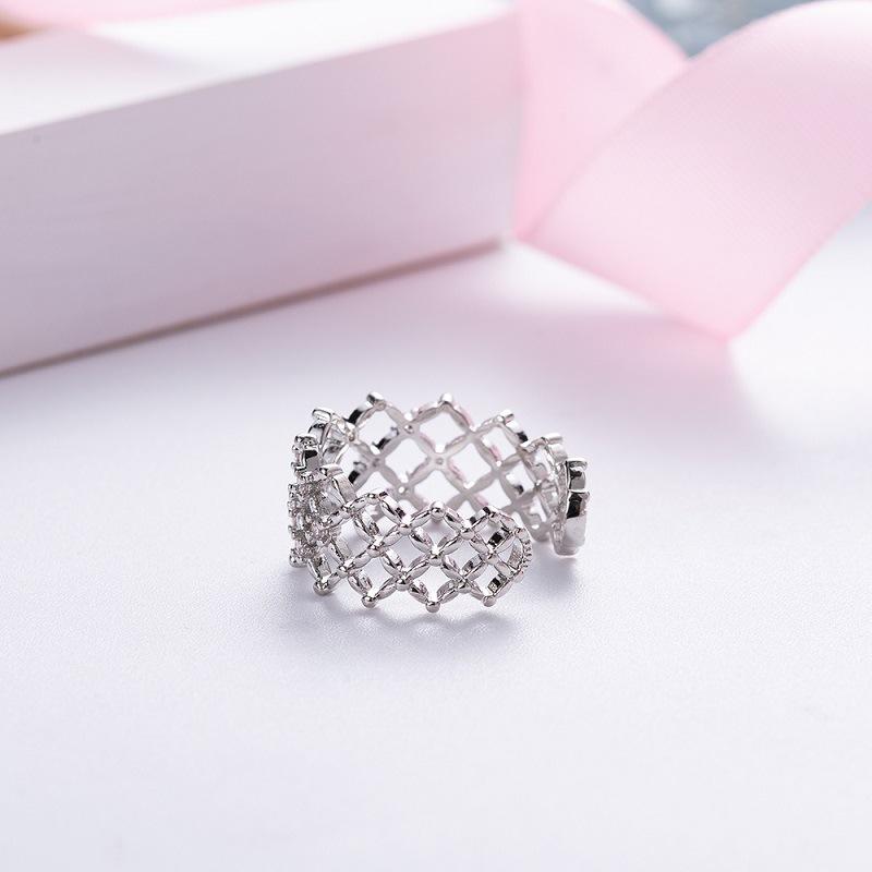 Lindon Classic Copper Alloy Zircon Ring Ladies Jewelry Wedding Promise Party Gift