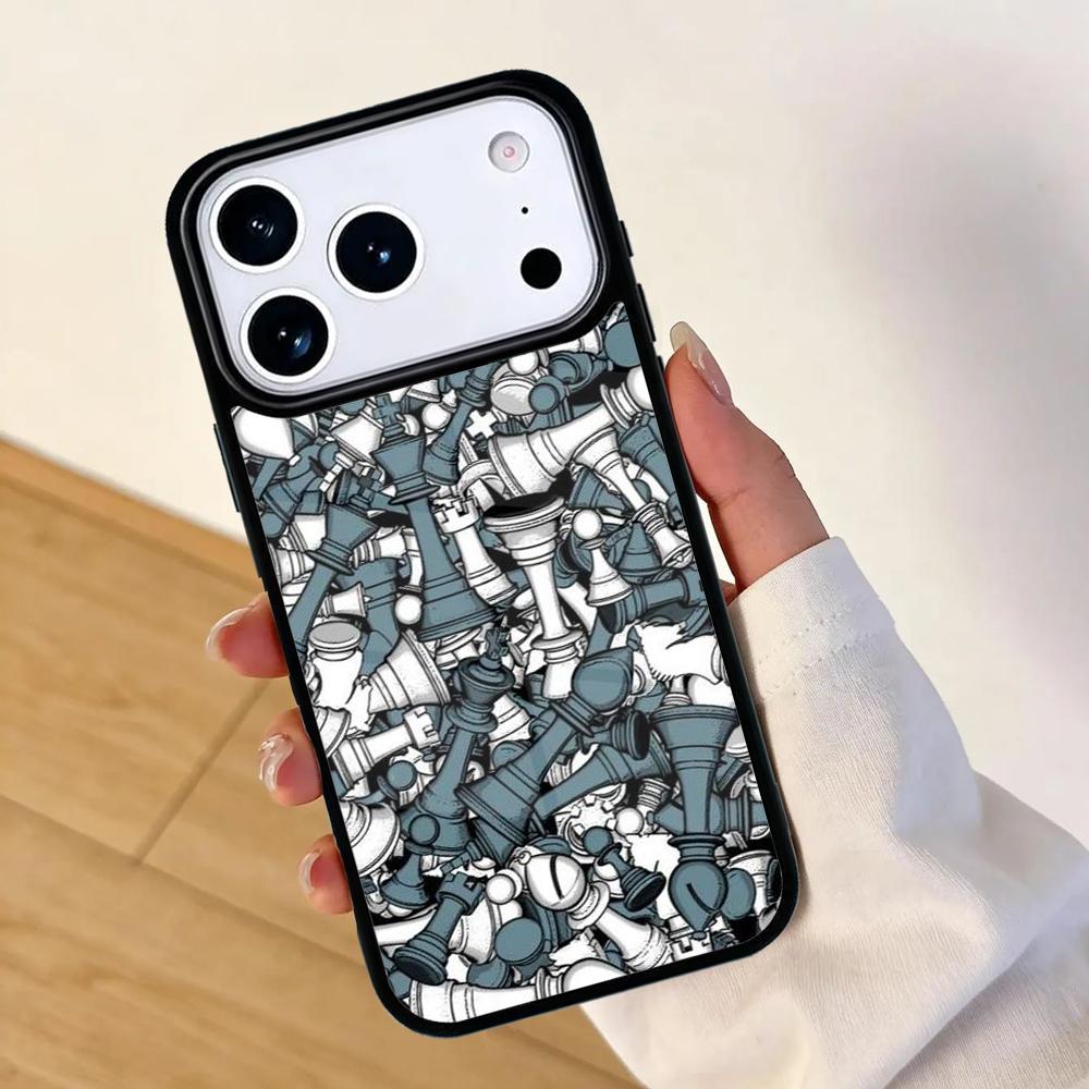 Chess King Board Game Battle Mobile Phone Case for IPhone 17 AIR 16pro Max 15 14 13 12 11 Bumper Cover