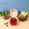 8-teiliges Abtropfbecken für die Küche, ausgehöhlt, schnelle Entwässerung mit kleinen Ohren, Abtropfkorb, Obstsalat, Waschen, Aufbewahrung, Sieb, Abtropffläche, Gemüsereinigung