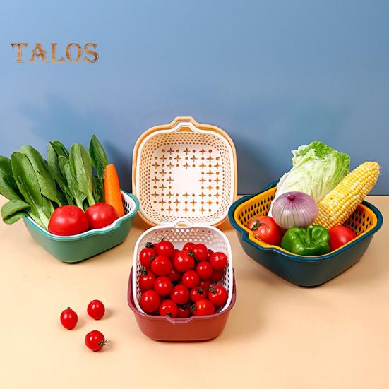 8-teiliges Abtropfbecken für die Küche, ausgehöhlt, schnelle Entwässerung mit kleinen Ohren, Abtropfkorb, Obstsalat, Waschen, Aufbewahrung, Sieb, Abtropffläche, Gemüsereinigung