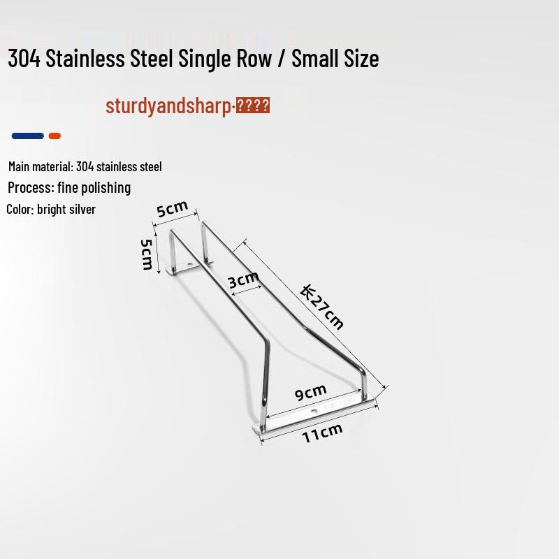 High-Stemmed 304 Stainless Steel Wine Glass Storage Rack for Red Wine Glasses