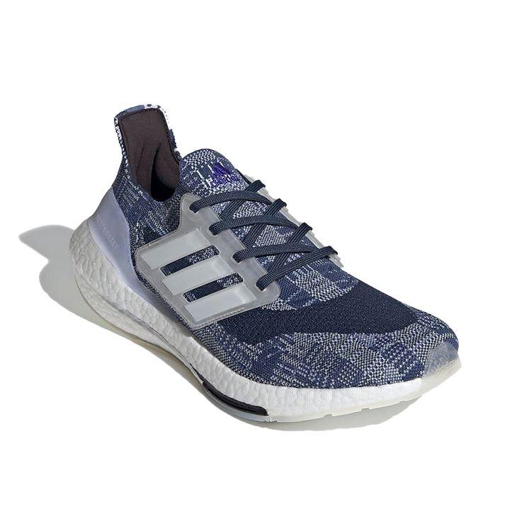 adidas UltraBoost 21 Sashiko Herren-Sneaker Blau Crew-Blau Wolken-Weiß FX7729