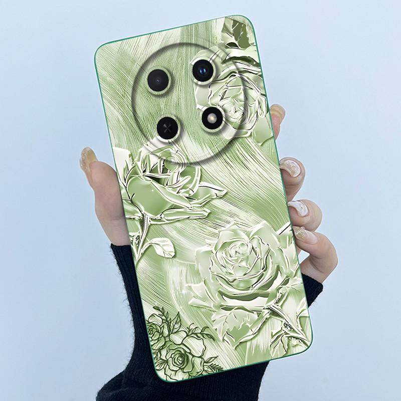 For Huawei Nova 12i Case 12 i Silicone Protective Cover Fashion Simplicity flower Funda for Huawei Nova 13i Nova12i Coque Capa