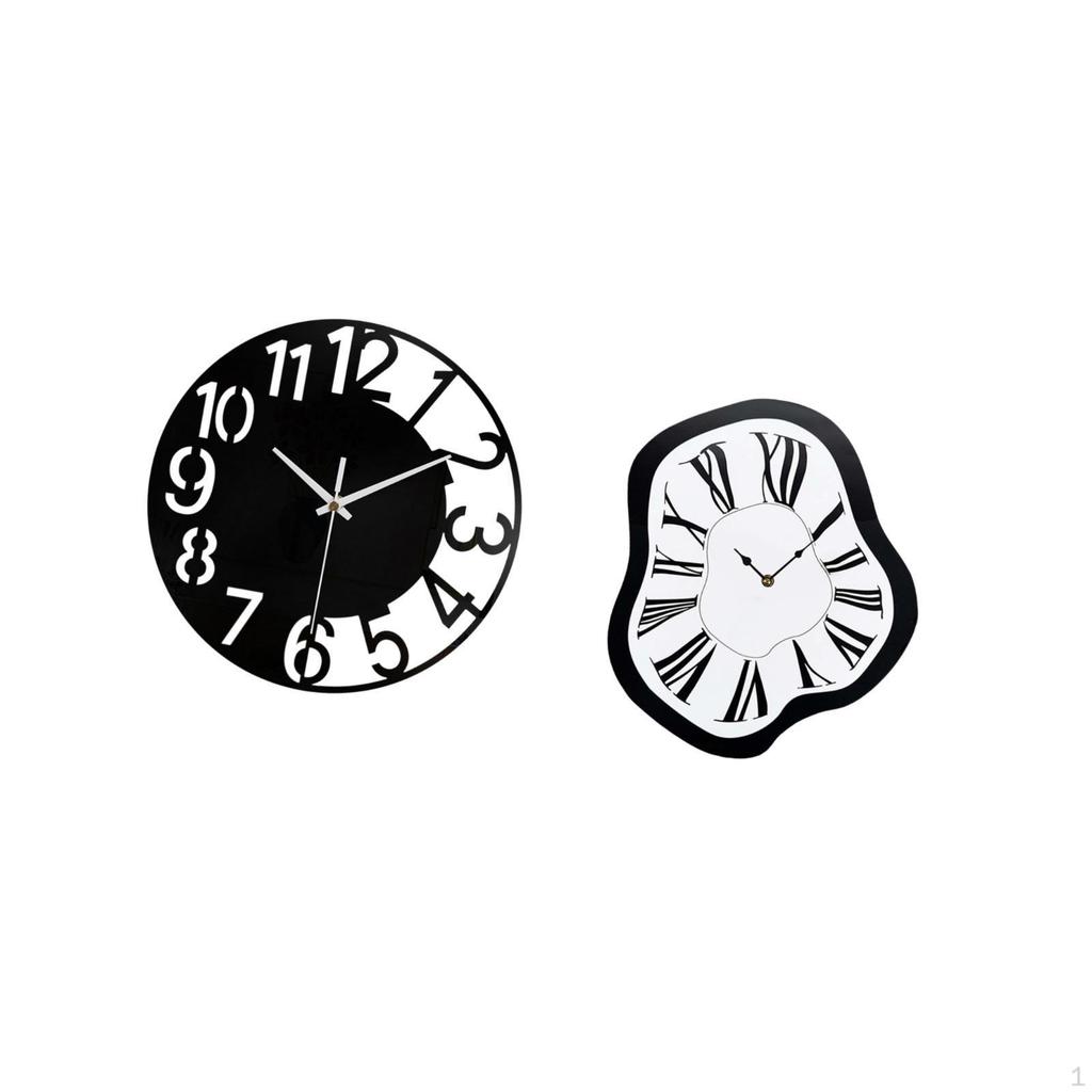 Acrylic Wall Clock Decorative Silent Easy to Read Distorted Clocks Luxury Funny Unique