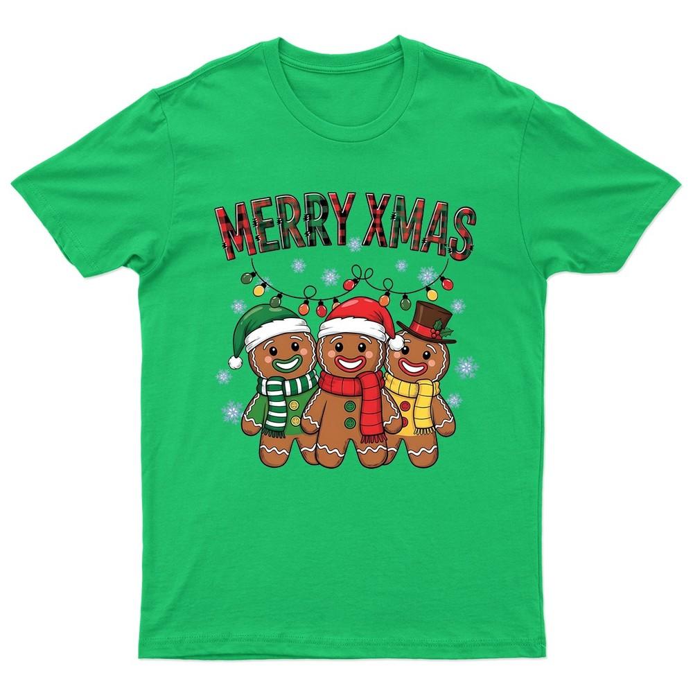 Merry Xmas Gingerbread Christmas TShirt Unisex Gift Retro Funny Unisexs S