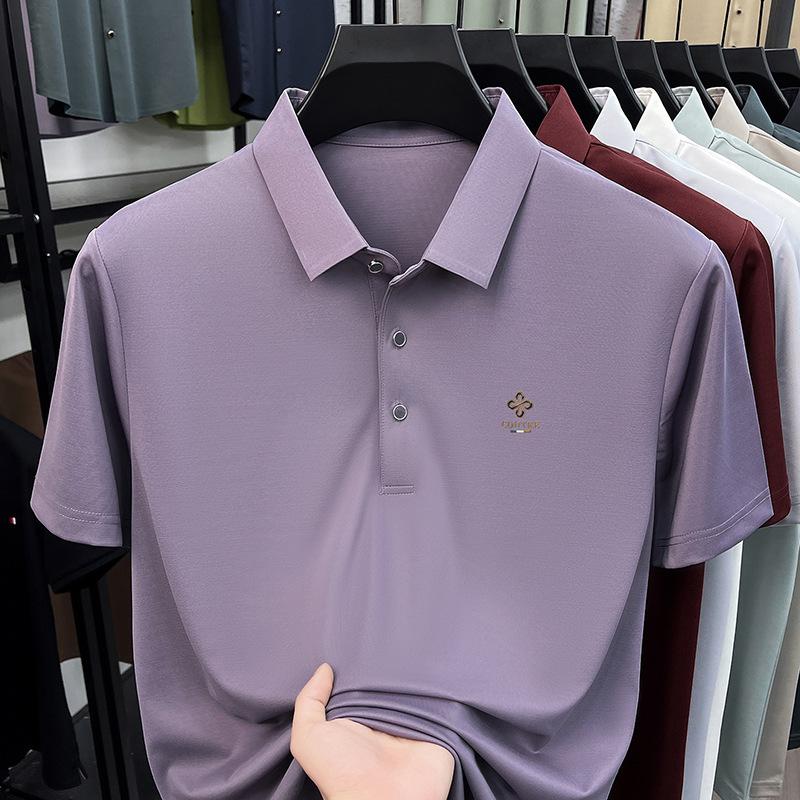 Sommer-Polo Herren Eis Atmungsaktiv Business Casual Reverskragen Vielseitig