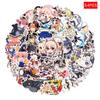 54 Magical Girl Graffiti Stickers - Waterproof DIY Stickers for Car, Luggage, Journal, or Skateboard.